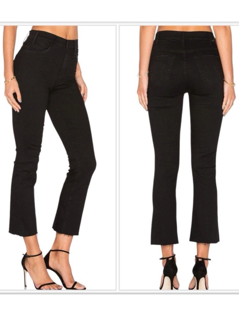Mother The Hustler Ankle Fray Not Guilty Wash Jeans Denim Crop